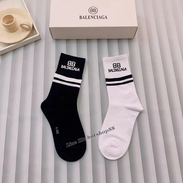 Balenciaga專櫃新款巴黎世家男女款高端燙印襪子 mmyj2919